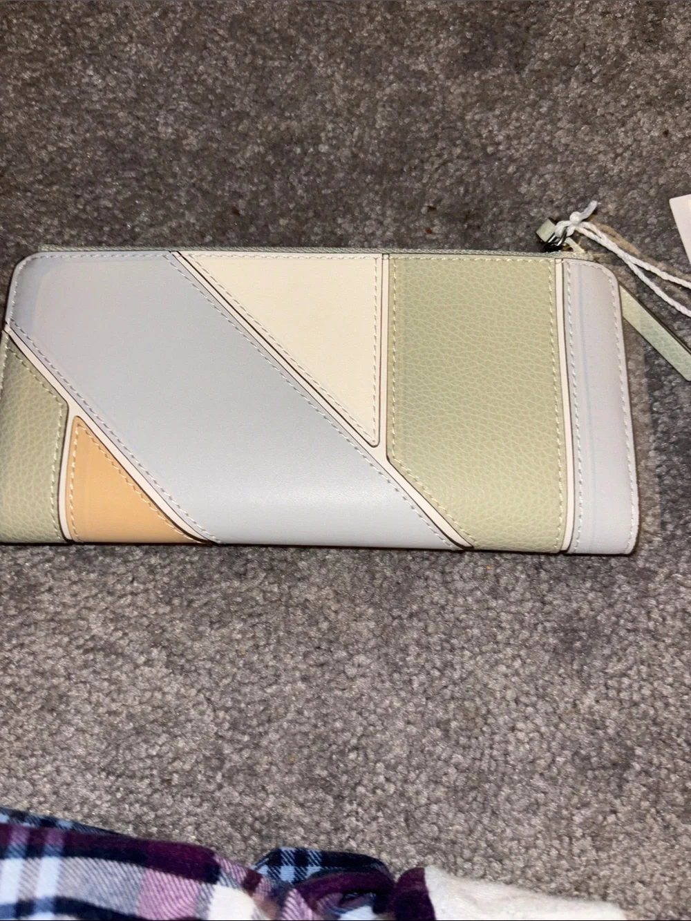 Tory Burch Pastel Colorblock Continental Wallet - Light Blue, Sage, Cream, Peach
